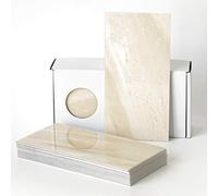 BeNice Grands carreaux autocollants - Imperméables, effet marbre - Pour salle de bain, cuisine et métro (beige, 23 pièces)