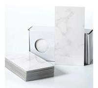 BeNice Grands carreaux autocollants - Imperméables, effet marbre - Pour salle de bain, cuisine et métro (carrare blanc, 23 pièces)