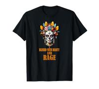 Bénie de beauté et de Rage, Maman ménopausée de Sassy Sugar Skull T-Shirt
