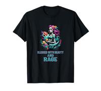Bénie de beauté et de Rage, Maman ménopausée de Sassy Sugar Skull T-Shirt