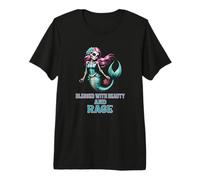 Bénie de beauté et de Rage, Maman ménopausée de Sassy Sugar Skull T-Shirt Haut de Gamme