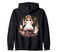Bénie Lors de ma première Communion - Fille catholique Sweat à Capuche