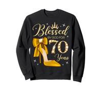 Bénie par Dieu pour la Reine de 70 Ans Qui fête Ses 70 Ans Sweatshirt