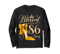 Bénie par Dieu pour la Reine de 86 Ans, 86e Anniversaire Manche Longue