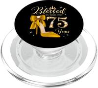 Bénie par Dieu pour sa Reine de 75 Ans, 75e Anniversaire PopSockets PopGrip pour MagSafe