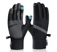 Benilap Gants Chauds et Coupe-Vent Noir d’Hiver pour la Course et Le Cyclisme