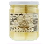 Benimar Cœurs de Palmier Entiers, Qualité Supérieure, 3 Bocaux de 410g, Poids Égoutté 250g, pour Buffets et Salades Raffinées