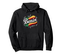 Benin Flag Wavy Banner African Roots Pride Sweat à Capuche