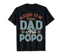 Bénis d'être appelé Papa et Popo rétro fête des pères T-Shirt
