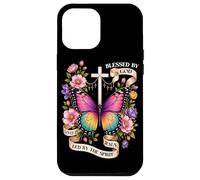 Bénis par Dieu Conduit par l'esprit Papillon Chrétien Art Coque pour iPhone 12 Pro Max