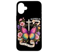 Bénis par Dieu Conduit par l'esprit Papillon Chrétien Art Coque pour iPhone 16 Plus