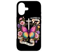 Bénis par Dieu Conduit par l'esprit Papillon Chrétien Art Coque pour iPhone 17