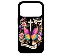 Bénis par Dieu Conduit par l'esprit Papillon Chrétien Art Coque pour iPhone 17 Pro
