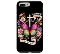 Bénis par Dieu Conduit par l'esprit Papillon Chrétien Art Coque pour iPhone 7 Plus/8 Plus