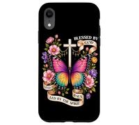 Bénis par Dieu Conduit par l'esprit Papillon Chrétien Art Coque pour iPhone XR