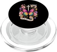 Bénis par Dieu Conduit par l'esprit Papillon Chrétien Art PopSockets PopGrip pour MagSafe