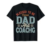 Bénis pour être appelé Papa et Coach rétro fête des pères T-Shirt