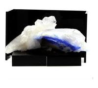 BENITOITE - Pierre Naturelle en Provenance des USA, San Benito Co. - Rare Cristal Bleu, Gemme Précieuse 0.435 ct - Certificat d'Authenticité Inclus 3 mm Bleu G