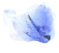 BENITOITE - Pierre Naturelle en Provenance des USA, Santa Rita Peak - Rare Cristal Bleu, Gemme Précieuse 0.165 ct - Certificat d'Authenticité Inclus 4 x 2 x 2 mm Bleu G
