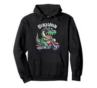 Benjamin Alligator Motif Moto pour garçon Nom Benjamin Sweat à Capuche