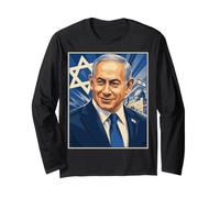 Benjamin Bibi Netanyahu Portrait Premier ministre d'Israël Manche Longue