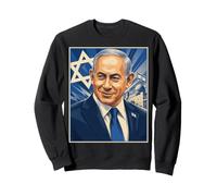 Benjamin Bibi Netanyahu Portrait Premier ministre d'Israël Sweatshirt
