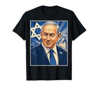Benjamin Bibi Netanyahu Portrait Premier ministre d'Israël T-Shirt Graphique avec Valeur