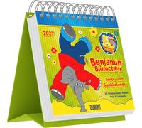 Benjamin Blümchen Spiel- und Spaßkalender 2027: Tischkalender 17x16 cm mit 53 Aktivitäten zum Basteln, Rätseln und Malen