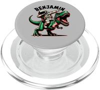 Benjamin Dabbing Astronaute sur Un Dessin animé Dinosaure PopSockets PopGrip pour MagSafe