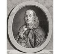 Benjamin Franklin 1706 - 1790. Auteur américain, politicien, imprimeur, scientifique, philosophe, éditeur, inventeur et activiste civique et diplomate. Il était l'un des pères fondateurs. D'après une