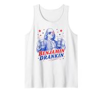 Benjamin Franklin Drankin Drankin Funny Vintage USA Beer Lovers Débardeur