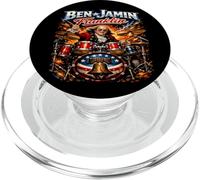 Benjamin Franklin Drummer Patriotic Rock Legend Design! PopSockets PopGrip pour MagSafe