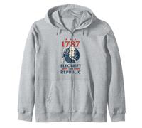 Benjamin Franklin Electrify The Republic Père fondateur Sweat à Capuche