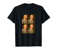 Benjamin Franklin Face Moods Illustration Graphic Designs T-Shirt