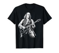 Benjamin Franklin Joue de la Guitare électrique Amateur de Musique T-Shirt Graphique avec Valeur