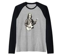 Benjamin Franklin Joue de la Guitare Manche Raglan