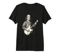 Benjamin Franklin Joue de la Guitare T-Shirt Haut de Gamme