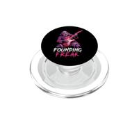 Benjamin Franklin Loup-Garou Jouant de la Guitare Founding Freak Alt PopSockets PopGrip pour MagSafe