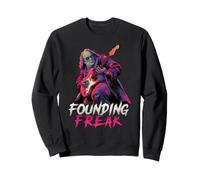 Benjamin Franklin Undead Jouant de la Guitare Founding Freak Music Sweatshirt