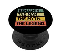 Benjamin The Man The Myth The Legend Funny Personnalisable PopSockets PopGrip Adhésif