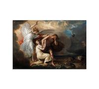 Benjamin West The Expulsion of Adam And Eve from Paradise (1791) Impressions Impressions sur Toile Exquise Affiche Art Convient pour Salons, Chambres, Bureaux, Maisons et Salles de Classe 20,3 x 30,5