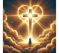 Benjenes Kit d'art diamant en forme de croix pour adultes, kit de peinture à strass religieux pour adultes, 5D à faire soi-même, peinture à strass avec points de diamants pour décoration d'intérieur