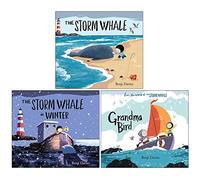 Benji Davies Storm Whale Series Collection Ensemble de 3 livres (The Storm Whale, The Storm Whale in Winter, Grandma Bird)