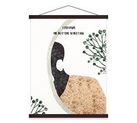 Benjia Barre magnétique en bois pour accrocher des affiches et impressions d’art A0, 84 cm, Noyer