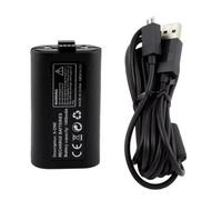 BenjiPower - Batterie Manette Compatible Xbox One/Series X S avec Câble Charge 2,70 M USB Micro USB Batterie Rechargeable Kit Play and Charge Accessoire, SB02 2400mAh