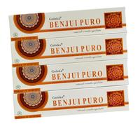 Benjui Puro Ayurvedic Masala Encens Essence d'Ayurveda - Lot de 4 x 15 g - Parfum naturel pour le calme et le bien-être
