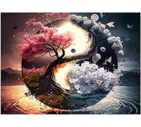 BENK Richstory Peinture Diamant Adulte 5D Arbre de vie Diamond Painting Bricolage Paysage Artisanat Strass Point de Croix pour