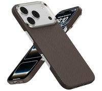 BENKS ArmorTint Coque pour iPhone 17 Pro en Dupont Kevlar 1000D Fibre Aramide, Compatible avec Magsafe, Housse Magnétique Étui Carbon Case - Aube Dorée