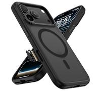 BENKS Coque Magnétique pour iPhone 17 Pro Max 6,9 Pouces, Compatible MagSafe [Protection Militaire Supérieure et Puissance Magnétique], Étui Mate Translucide Antichoc et Anti-Rayures, Noir