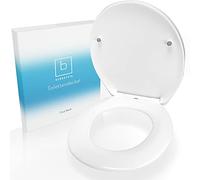 Benkstein® Abattant WC Frein de Chute - Fermeture Automatique Douce. Lunette Amovible - Duroplast Blanc